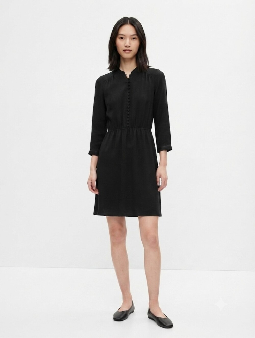 H&M Black Mandarin Collar Dress Size 4